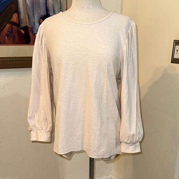 Cut Loose Linen Blend Very Pale Pink Top Size Large - Picture 1 of 12